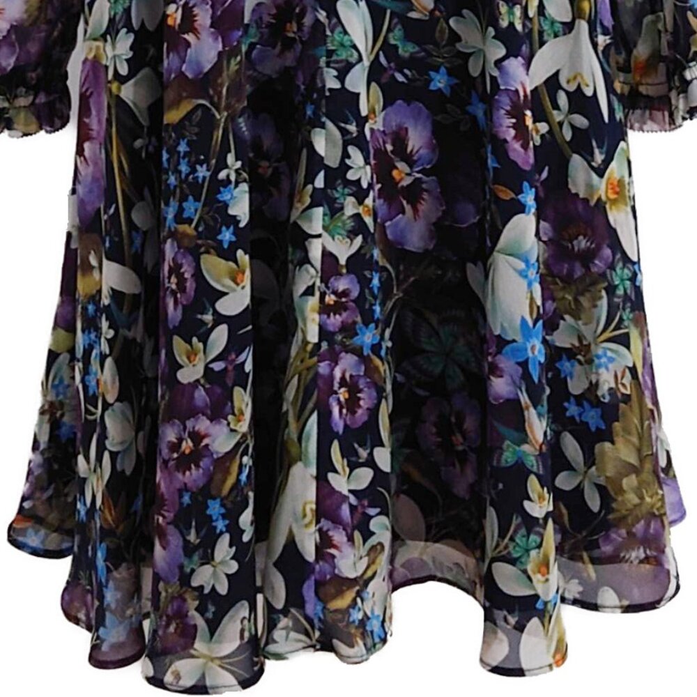 Ted Baker London Floral Dress - Purple and Blue - Picture 10 of 13
